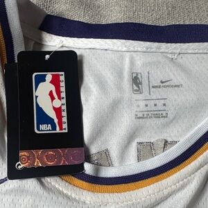 Lakers White and Purple Jersey